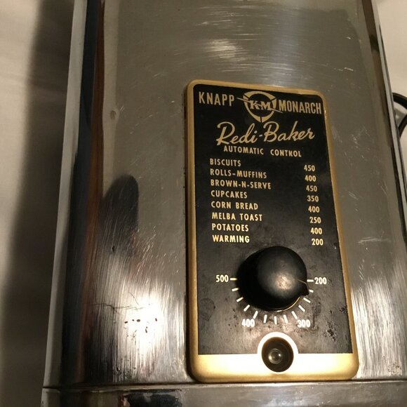 1955 Knapp Monarch REDI BAKER Chrome Cooker Oven Baking Counter VTG TESTED WORKS - Picture 2 of 12